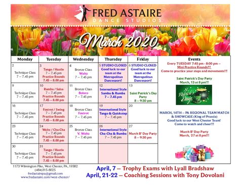 west chester calendar of events